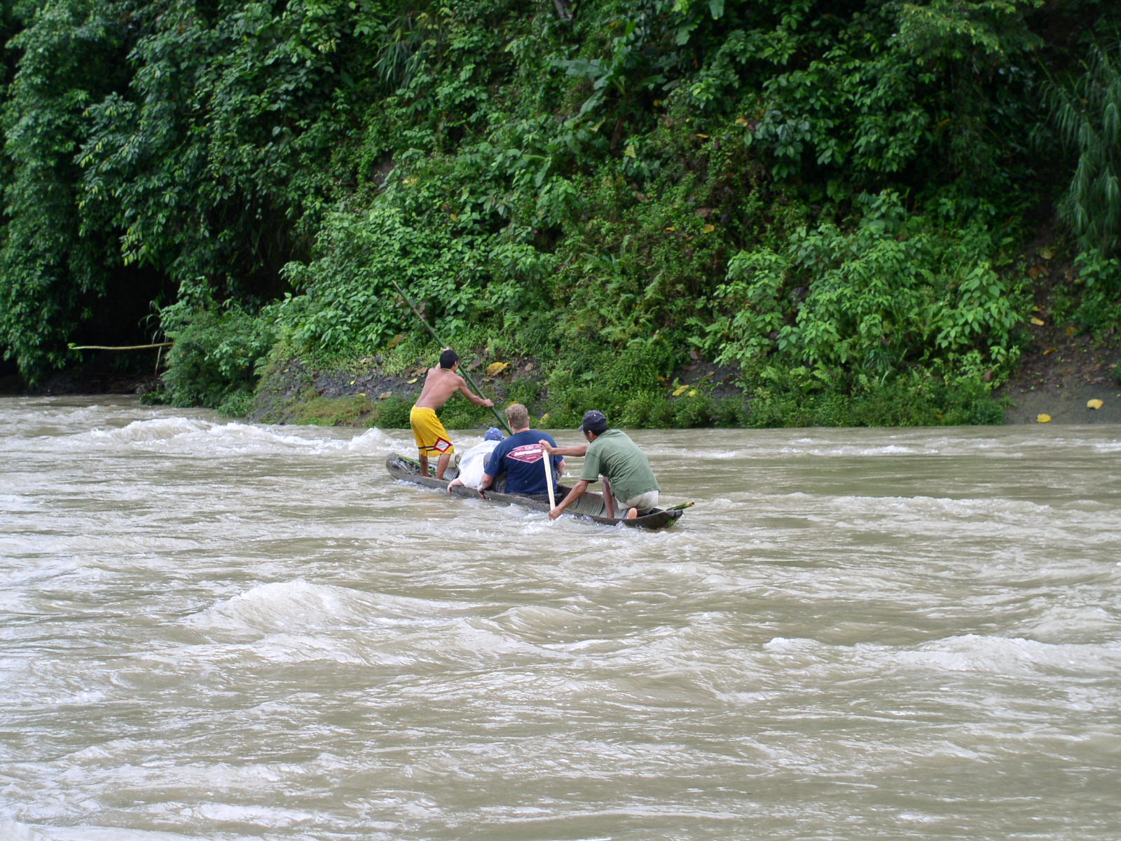 my son with Nate going ahead into the rapids